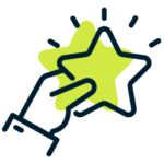 ikona gwiazdki w ręce