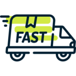 ikona ciężarówki z napisem FAST
